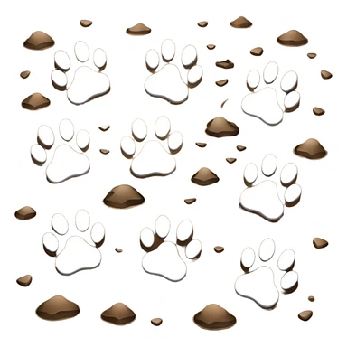 Weiße pfotenabdrücke sticker