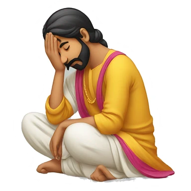 Punjabi person bowing  sticker