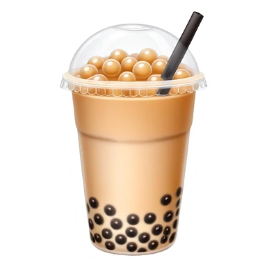 bubble tea with tapioca pearls sticker