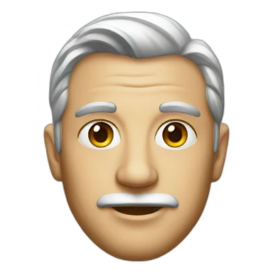 A rich man face sticker