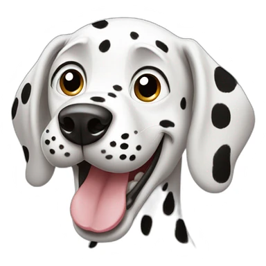 Happy dalmatian face sticker