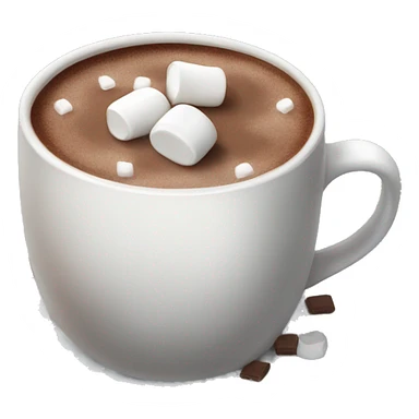 hot chocolate with marshmallows no face sticker
