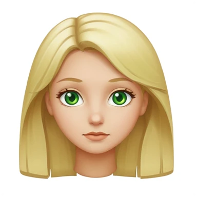 Girl blonde Green eyes sticker