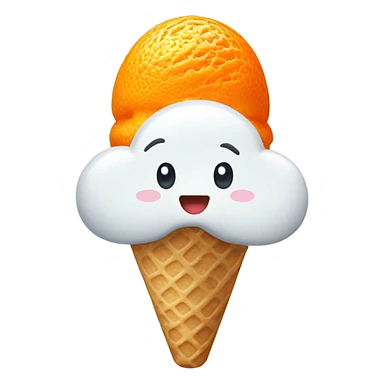 orange ice cream bar sticker