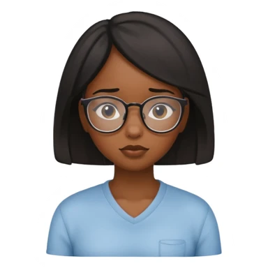 shy black girl sticker