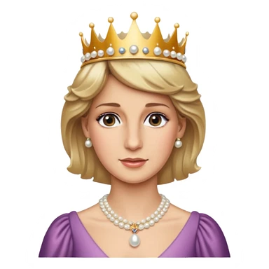 content face, Princess Diana with crown sticker