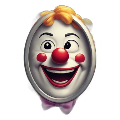 Clown from movie it smiling to it’s mirror  sticker