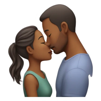 Dad kiss mom sticker