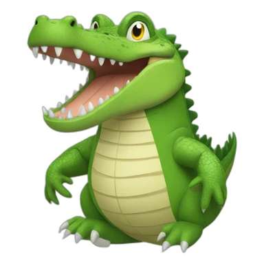 Crocodile one piece sticker