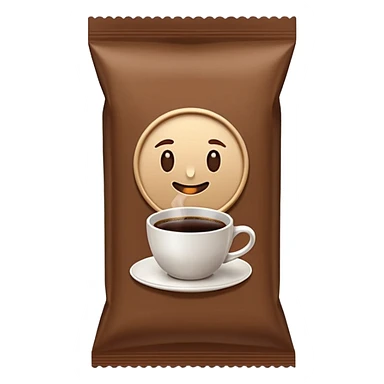 rectangular coffee sachet sticker