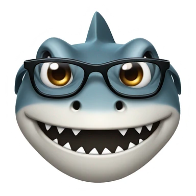 Shark with glasses  sticker