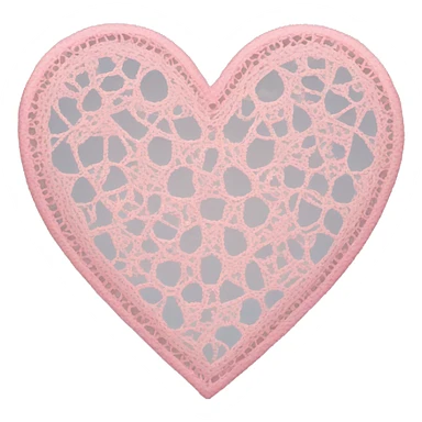 lacy pink heart sticker
