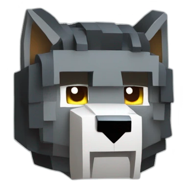 Lobo de minecraft  sticker