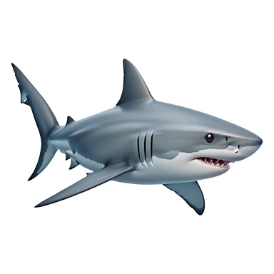 Shark with swimmer sticker
