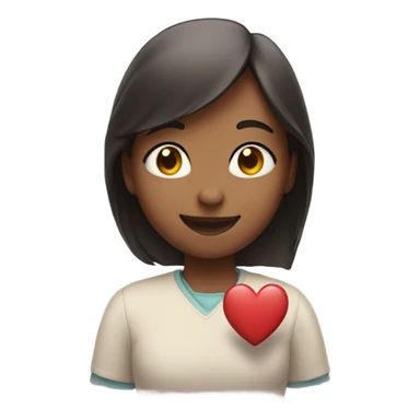 girl with heart sticker