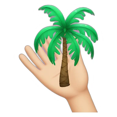 palm with stars sticker