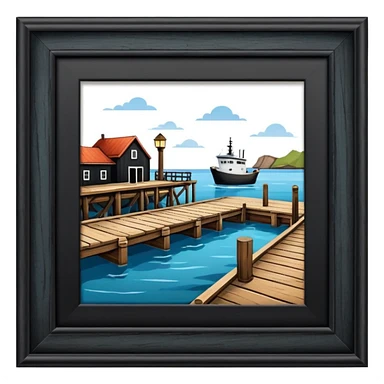 sea port no ships sticker