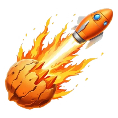 Asteriod emoji make it Falling like a shooting star keep it a ssteriod alone sticker