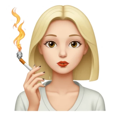 Girl smoking sticker