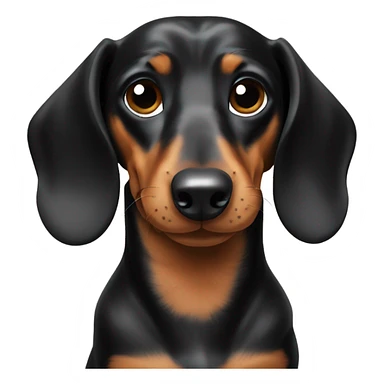 a black and tan Dachshund giving thumbs up sticker