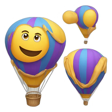 Hot air ballon sticker