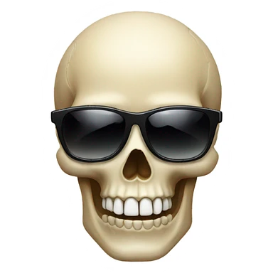 Skull with sunglasses sticker