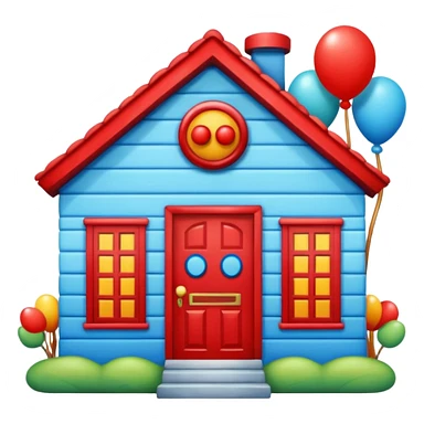 clown house blue sticker