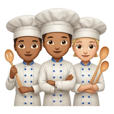 several cartoon cooks together sticker