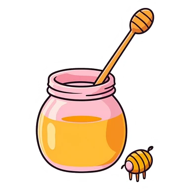 pink honey sticker