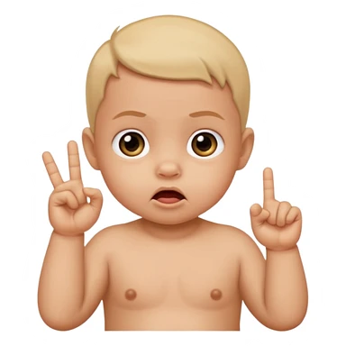 baby that shows the middle finger sticker