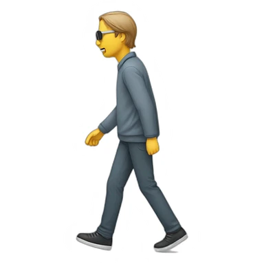 blind person walking sticker