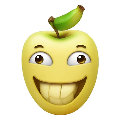 Apple wearing a banana sticker