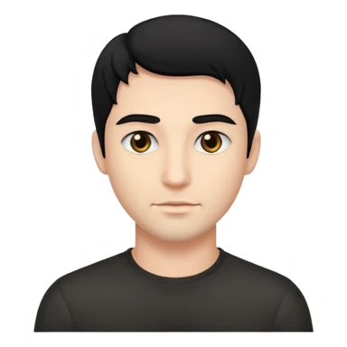 man with black hair and eyes but handsome  sticker