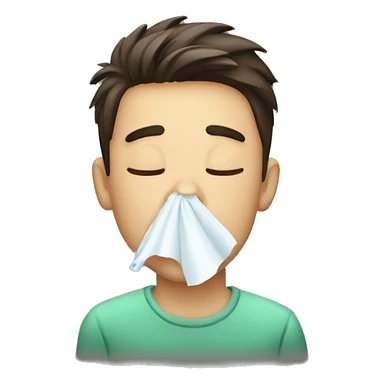 A boy sneezing  sticker