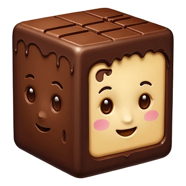 Chocolate piece sticker