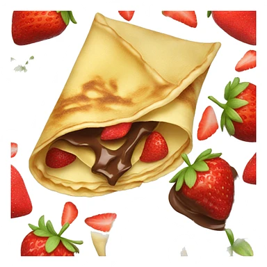 Crepe with strawberries and Nutella  sticker