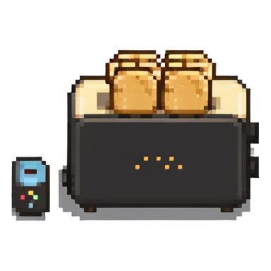 Toaster with bread sticker