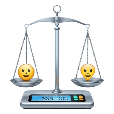 The internet 🌐  on a weighing scale sticker