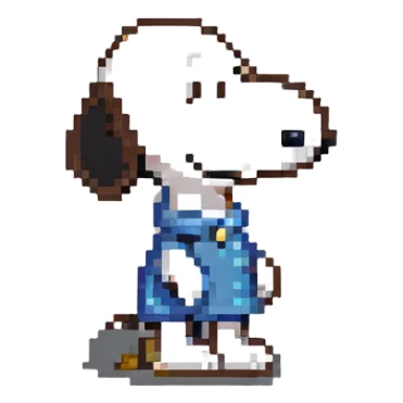 Snoopy, retro and cute sticker