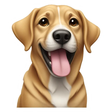 A dog listening to the music sticker