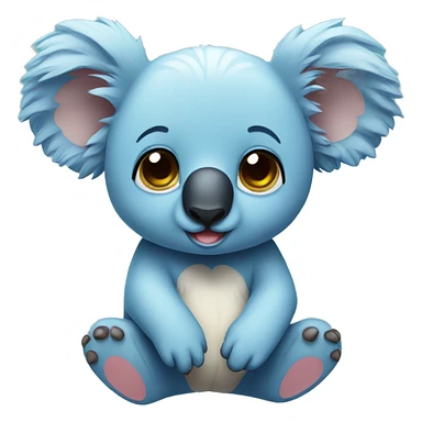 Cute blue koala sticker