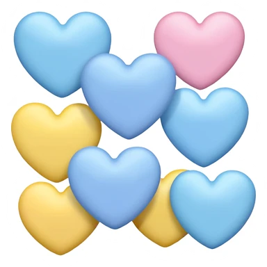 Pastel hearts  sticker
