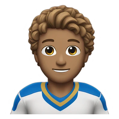 Jugador de futbol camisa azul sticker