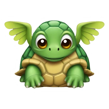Turtle with horn and wings  sticker