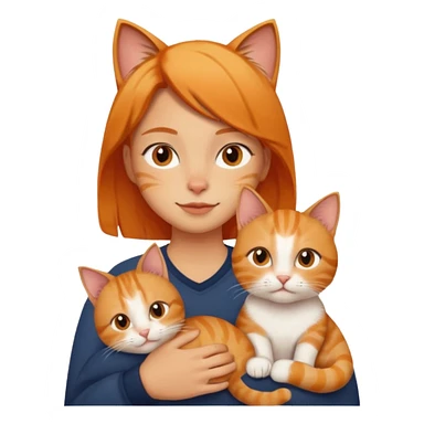 person with cat on shoulder  sticker