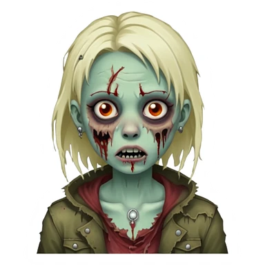 Zombie girl with a septum piercing sticker