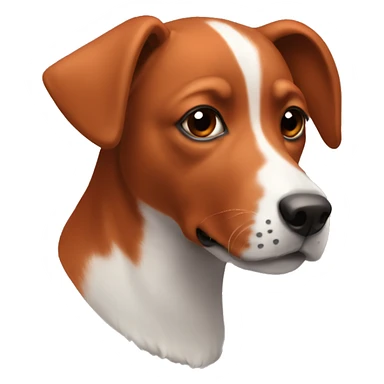 red dog with white withers sticker