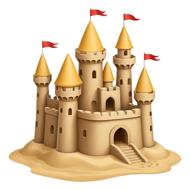 sandcastle on the beach sticker