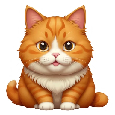Cute chubby ginger cat sticker