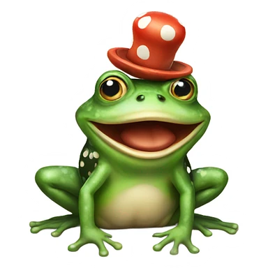Clown frog  sticker